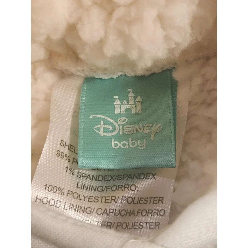 Disney Baby Snowsuit Boys 3-6M Mickey Mouse Quilted Footed‎ sleeper Bunting